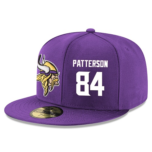 NFL Minnesota Vikings #84 Cordarrelle Patterson Stitched Snapback Adjustable Player Hat - Purple/White